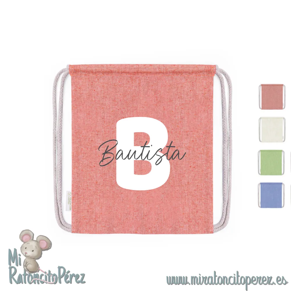 Mochila de algodón orgánico personalizada - B