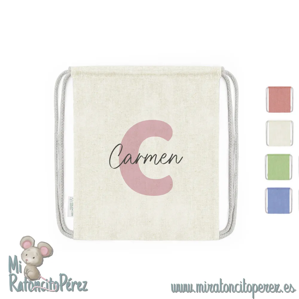 Mochila de algodón orgánico personalizada - C