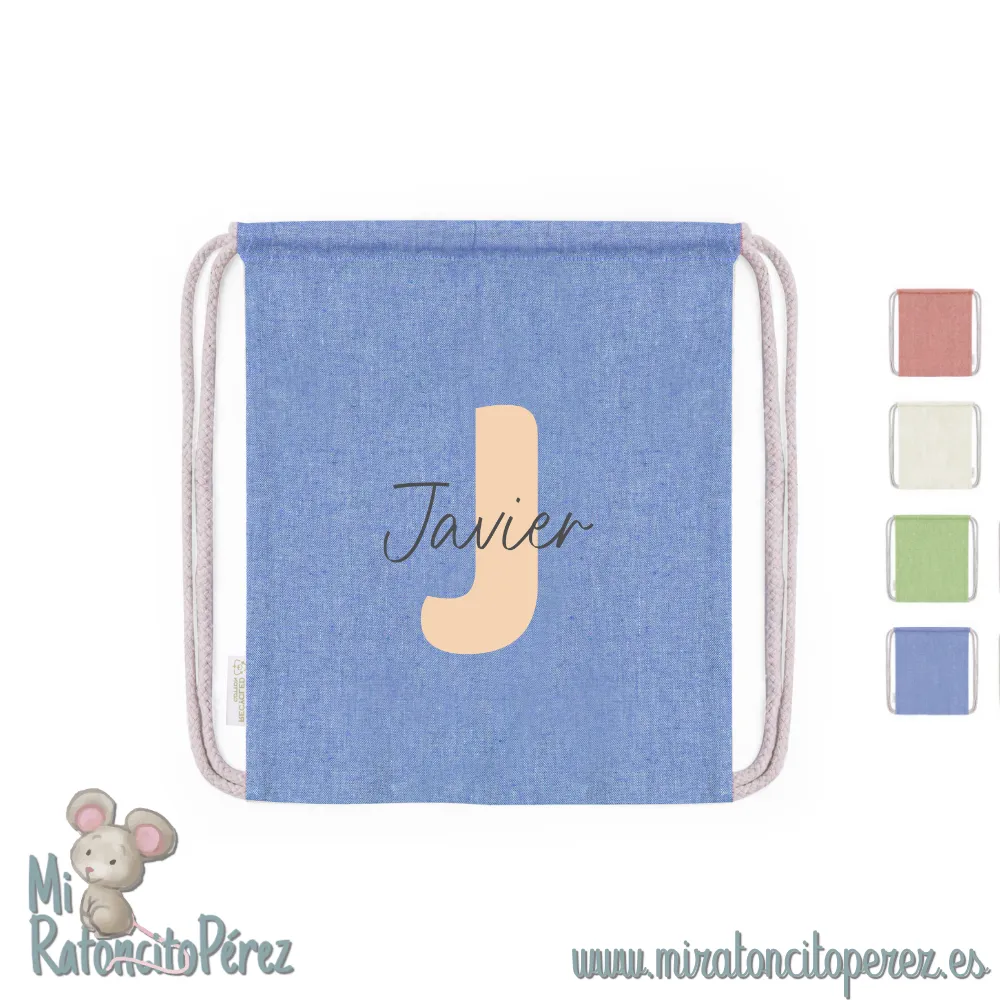 Mochila de algodón orgánico personalizada - J