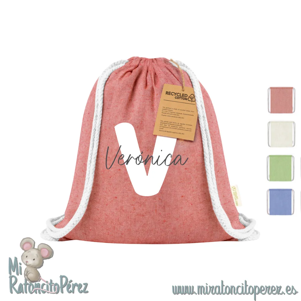Mochila de algodón orgánico personalizada